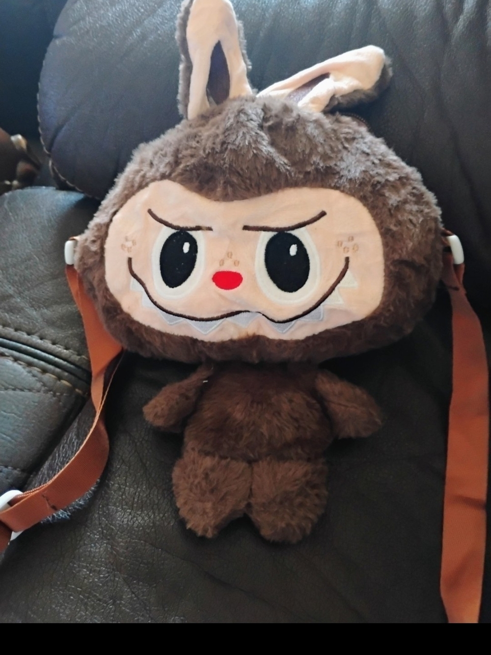 Dark Brown Labubu Crossbody Purse